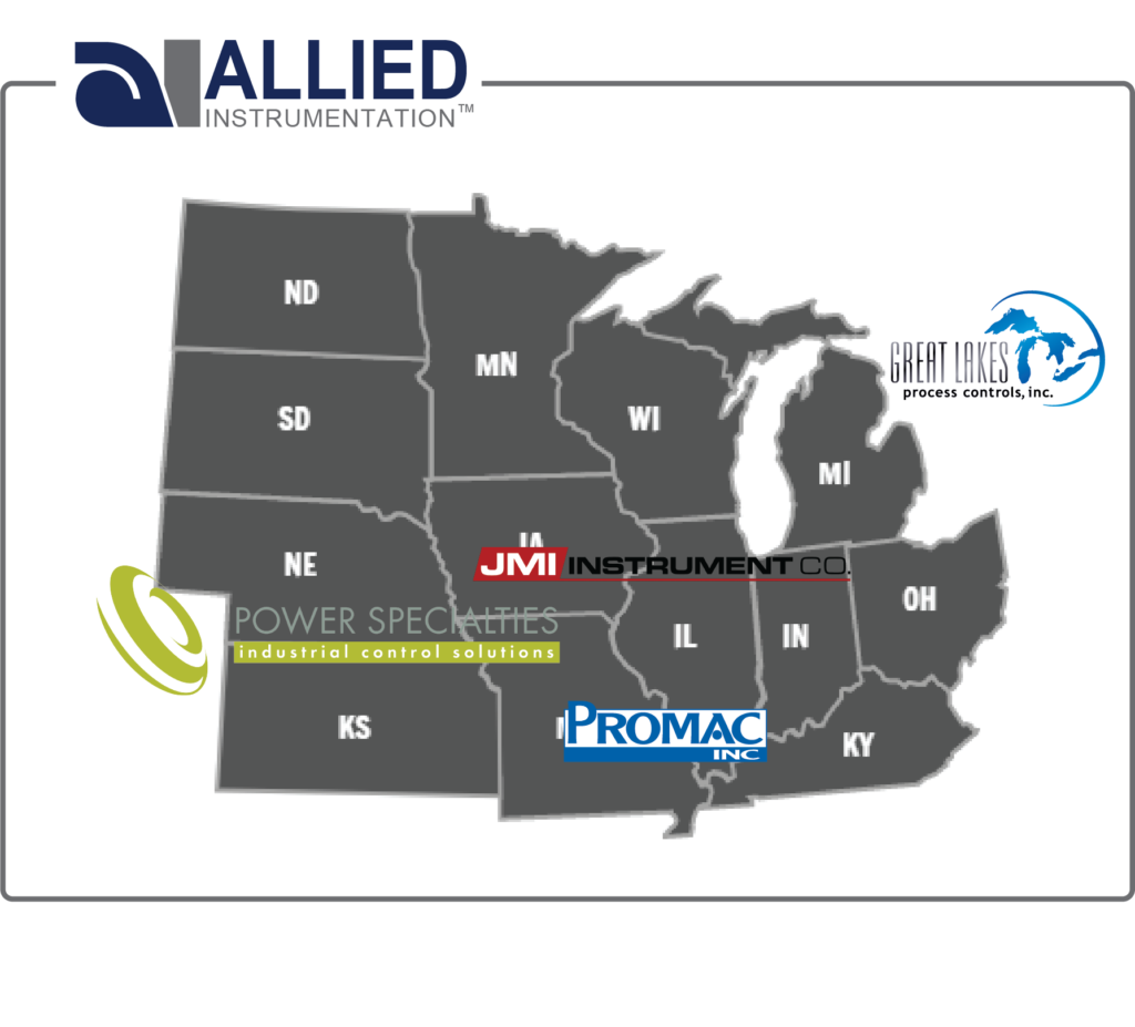 Allied Instrumentation Territory Map